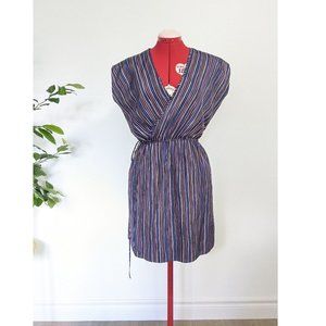 Gap - wrap around dress vertical lines